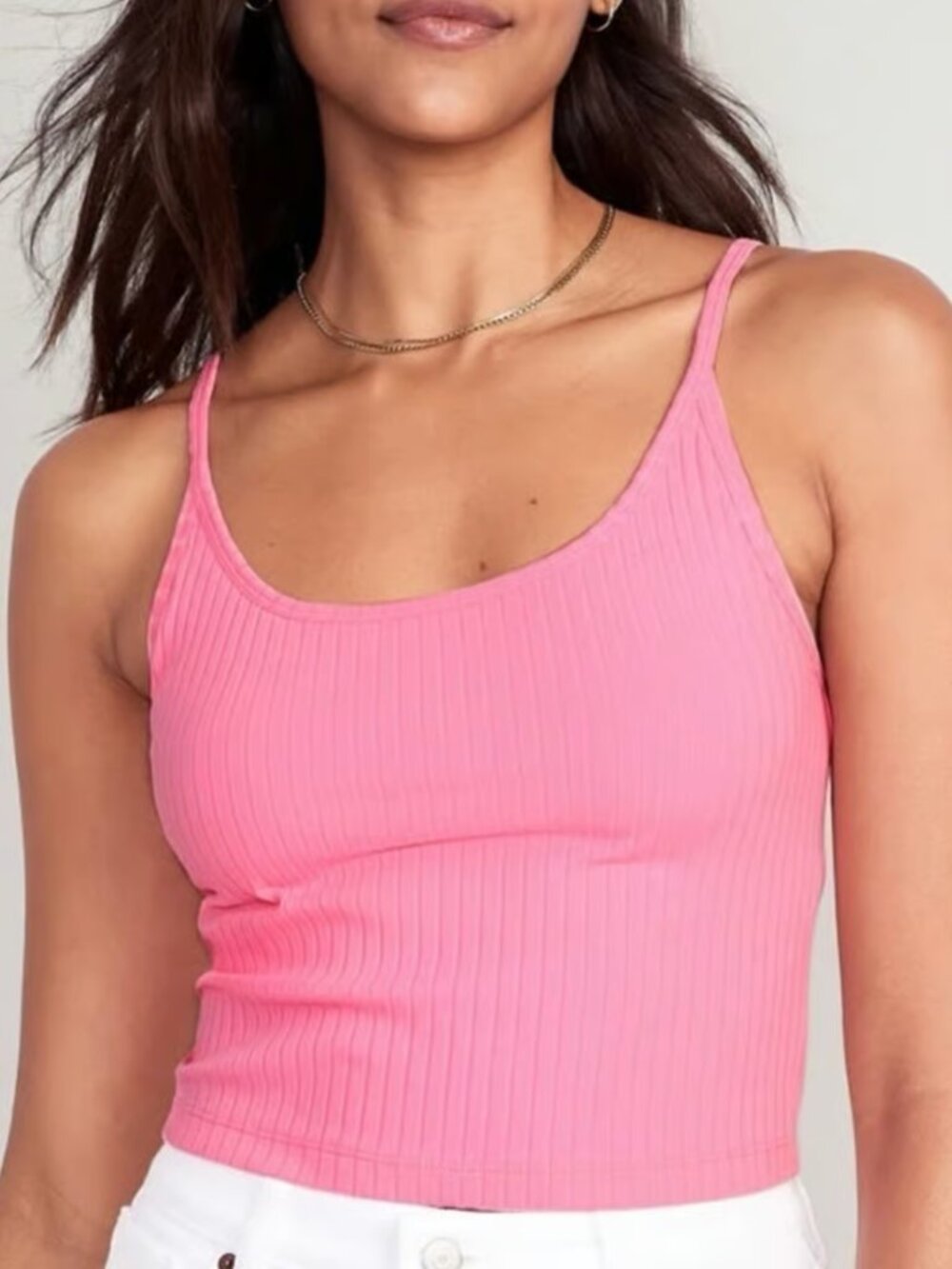 Old Navy Rib-Knit Crop Tank Top Pink